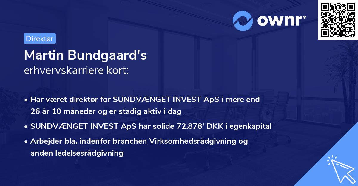 Martin Bundgaard's erhvervskarriere kort