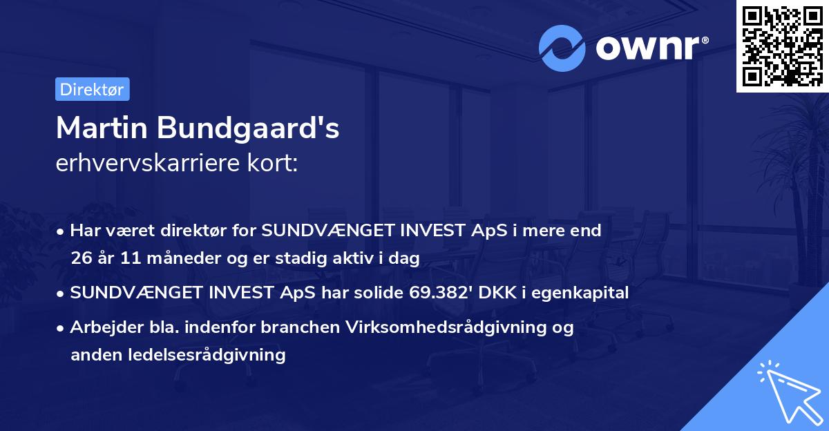 Martin Bundgaard's erhvervskarriere kort