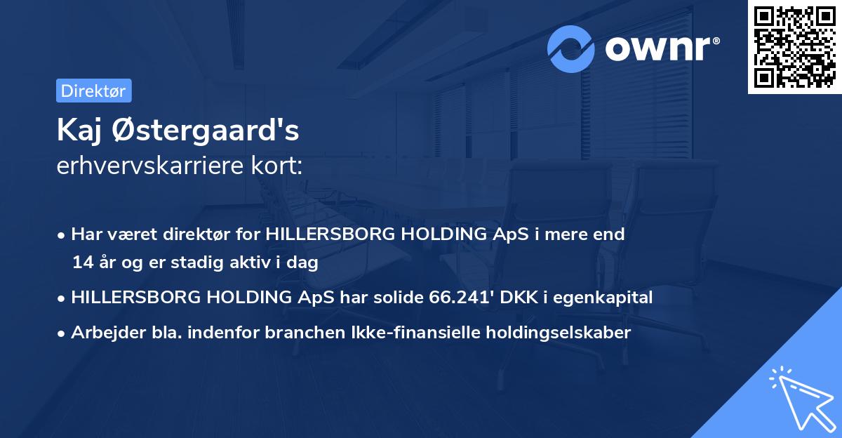 Kaj Østergaard's erhvervskarriere kort