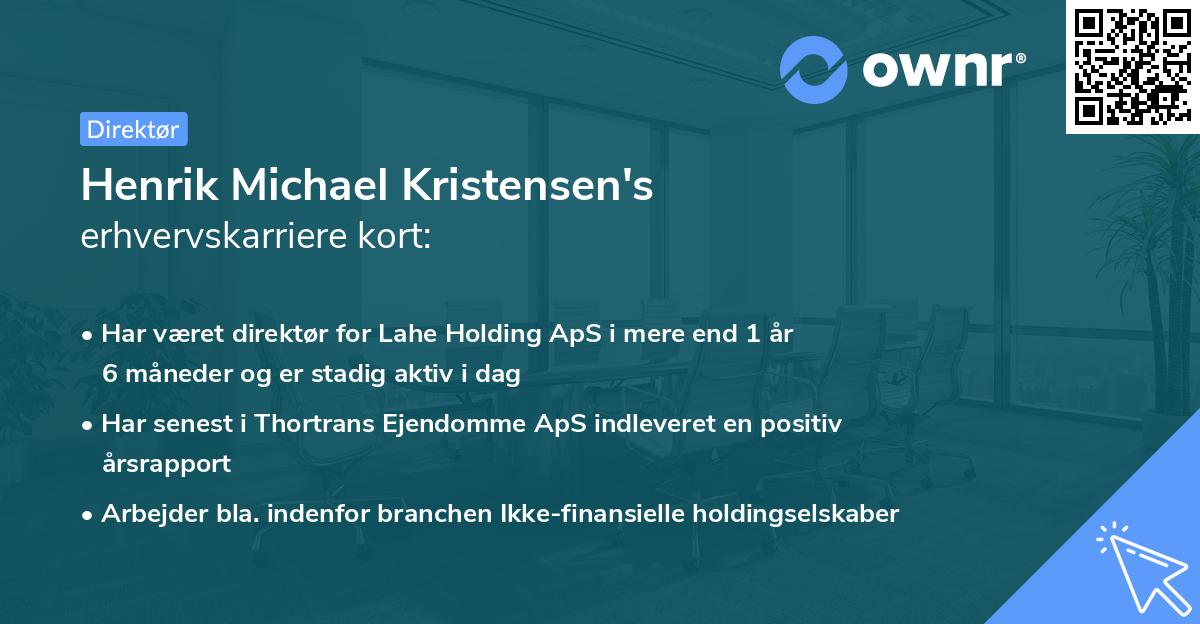 Henrik Michael Kristensen's erhvervskarriere kort