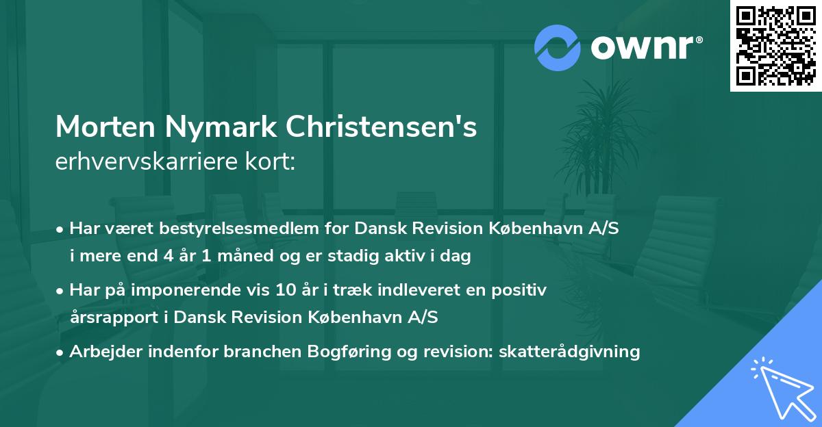 Morten Nymark Christensen's erhvervskarriere kort