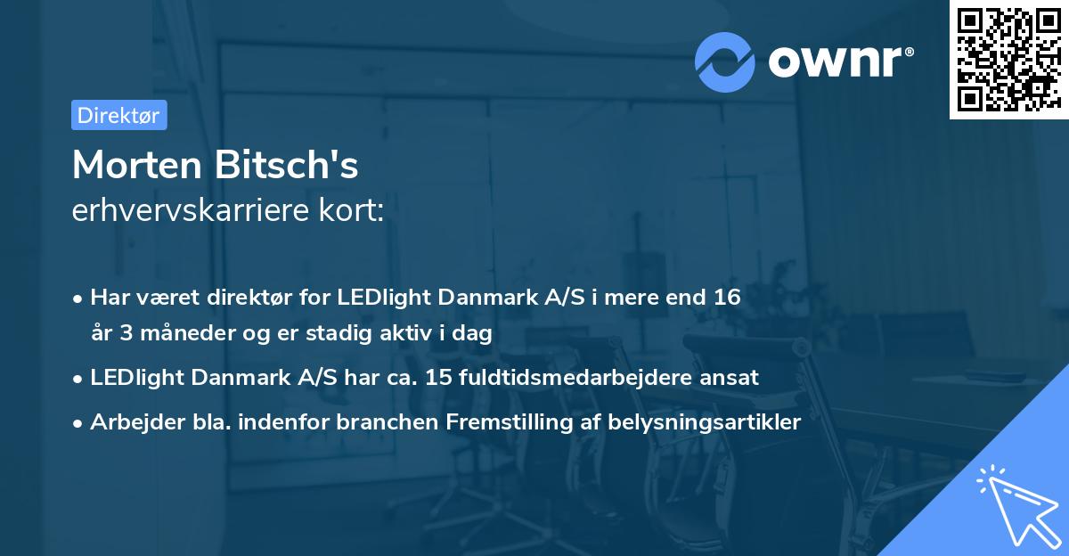 Morten Bitsch's erhvervskarriere kort