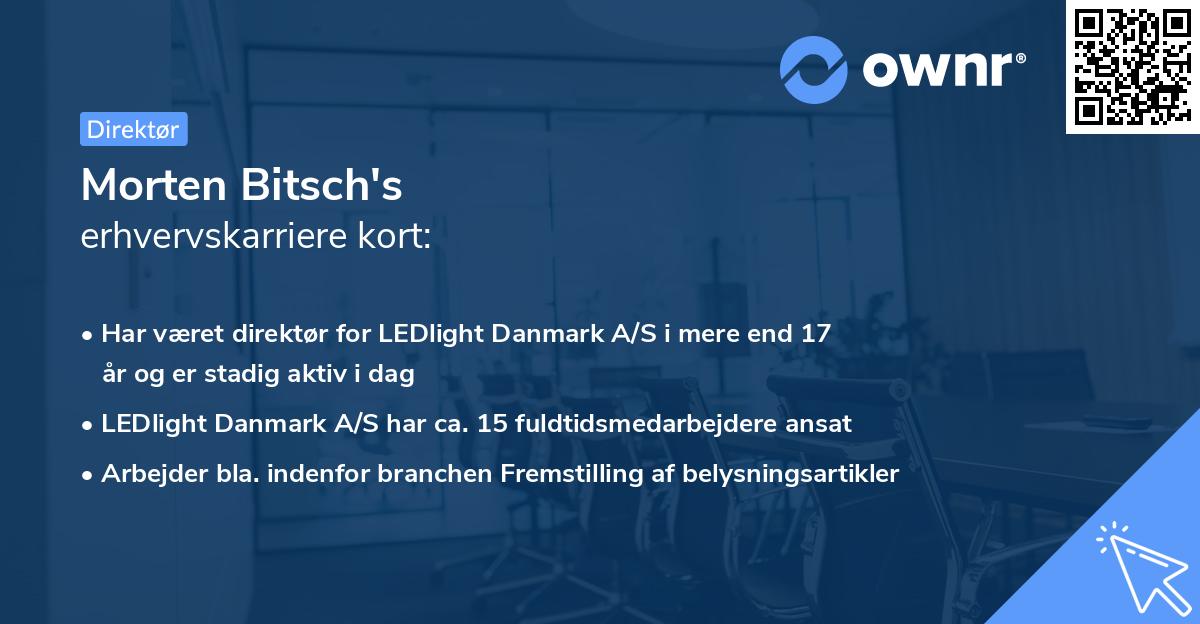 Morten Bitsch's erhvervskarriere kort