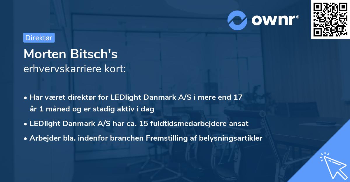 Morten Bitsch's erhvervskarriere kort