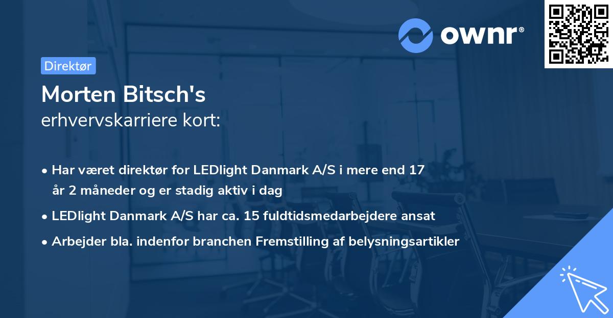 Morten Bitsch's erhvervskarriere kort
