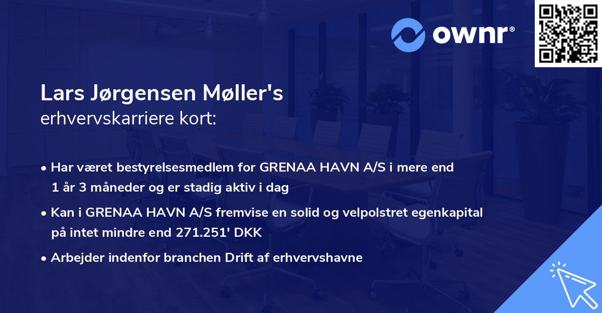 Lars Jørgensen Møller's erhvervskarriere kort