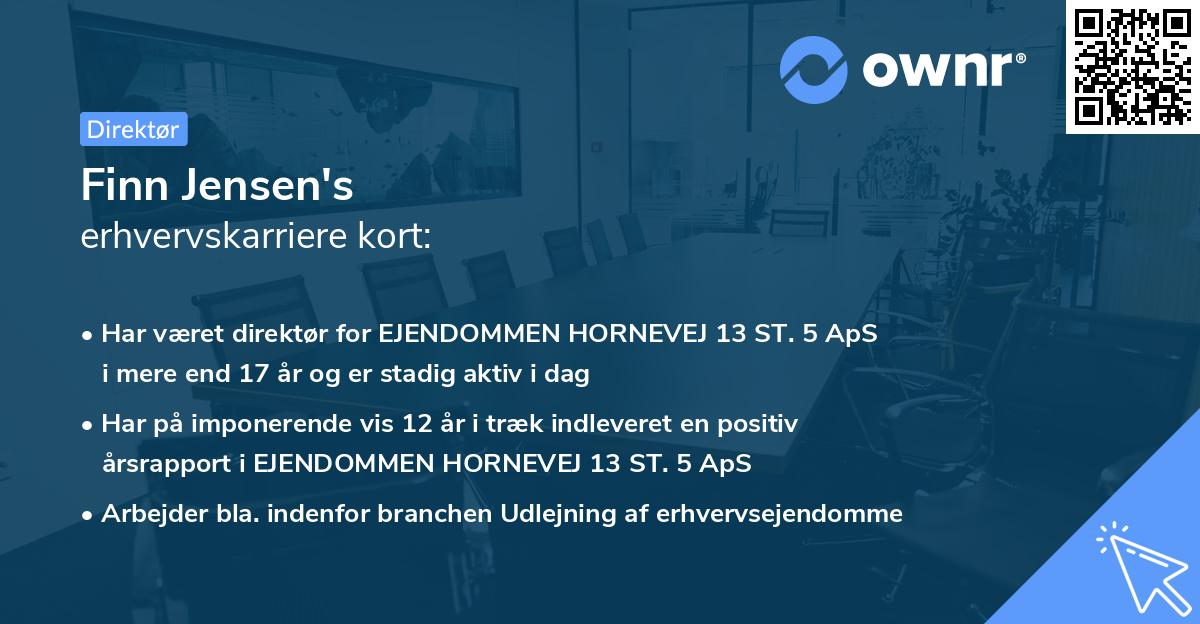 Finn Jensen's erhvervskarriere kort
