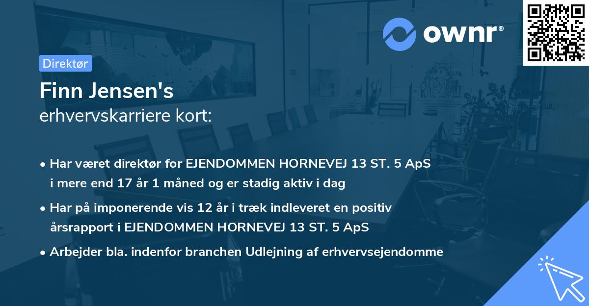 Finn Jensen's erhvervskarriere kort