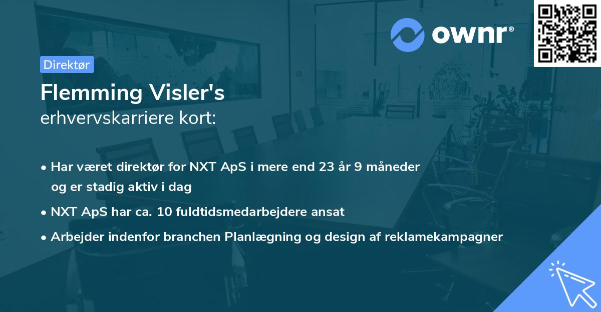 Flemming Visler's erhvervskarriere kort