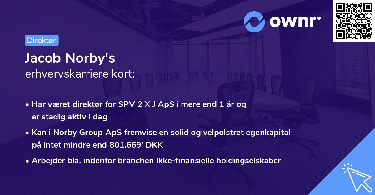 Jacob Norby's erhvervskarriere kort