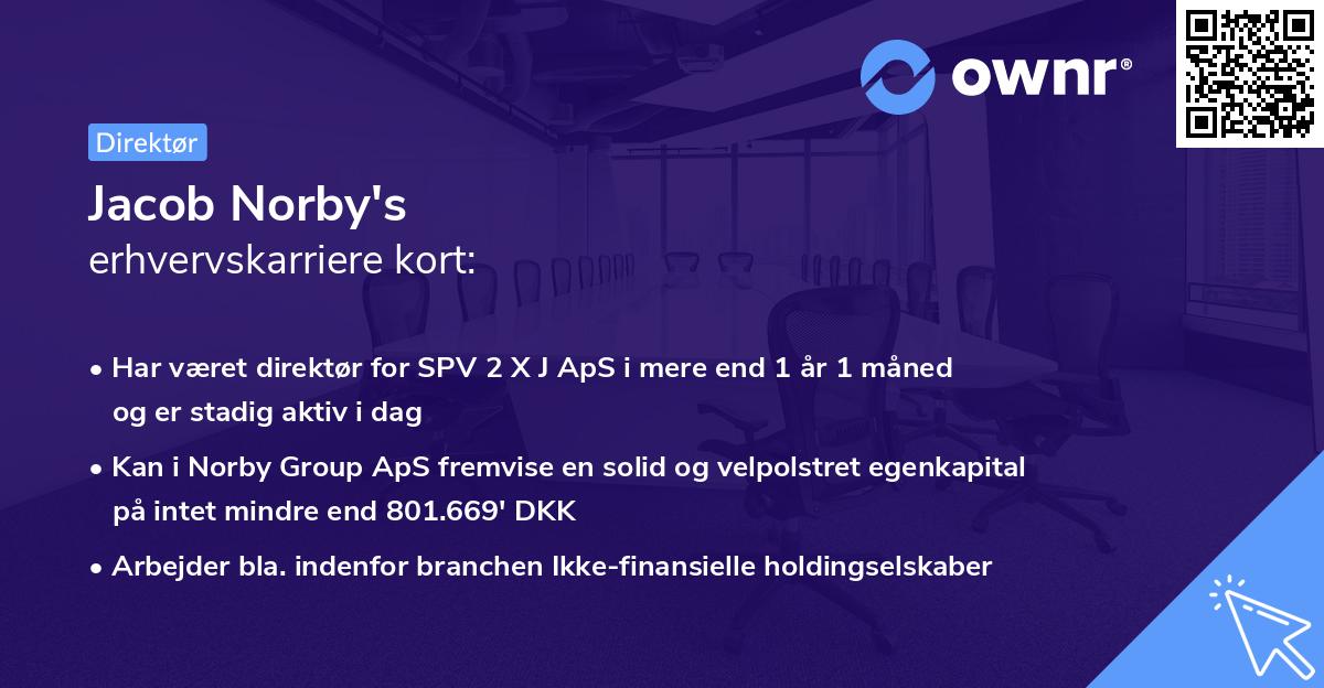 Jacob Norby's erhvervskarriere kort