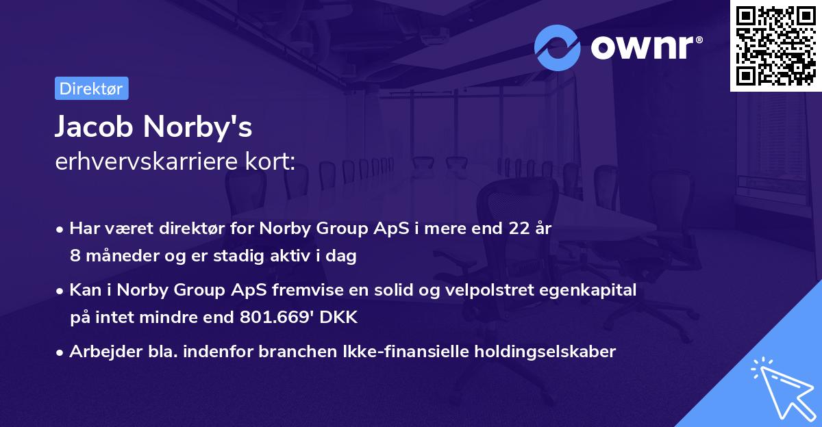 Jacob Norby's erhvervskarriere kort
