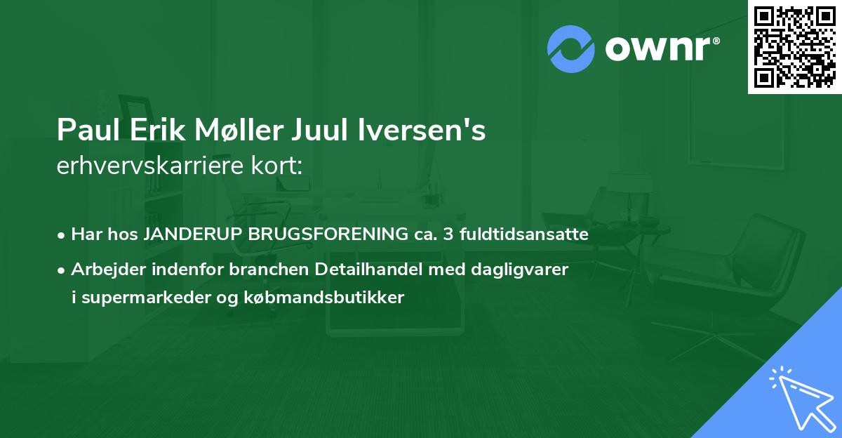 Paul Erik Møller Juul Iversen's erhvervskarriere kort