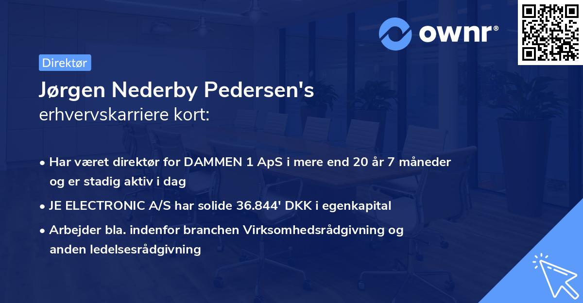 Jørgen Nederby Pedersen's erhvervskarriere kort