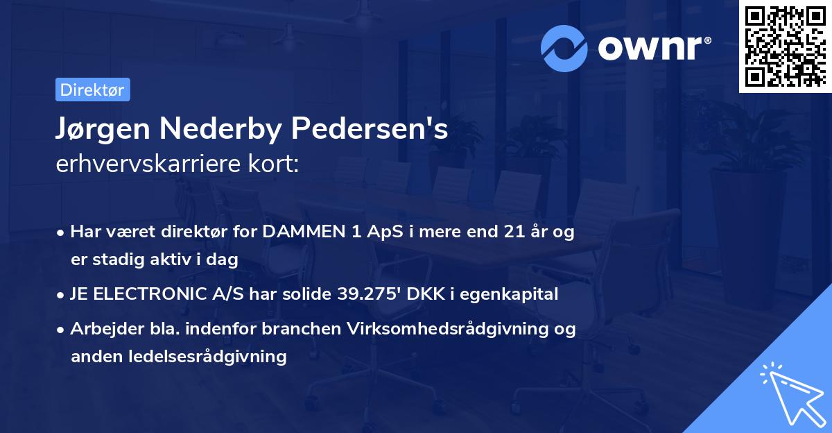 Jørgen Nederby Pedersen's erhvervskarriere kort