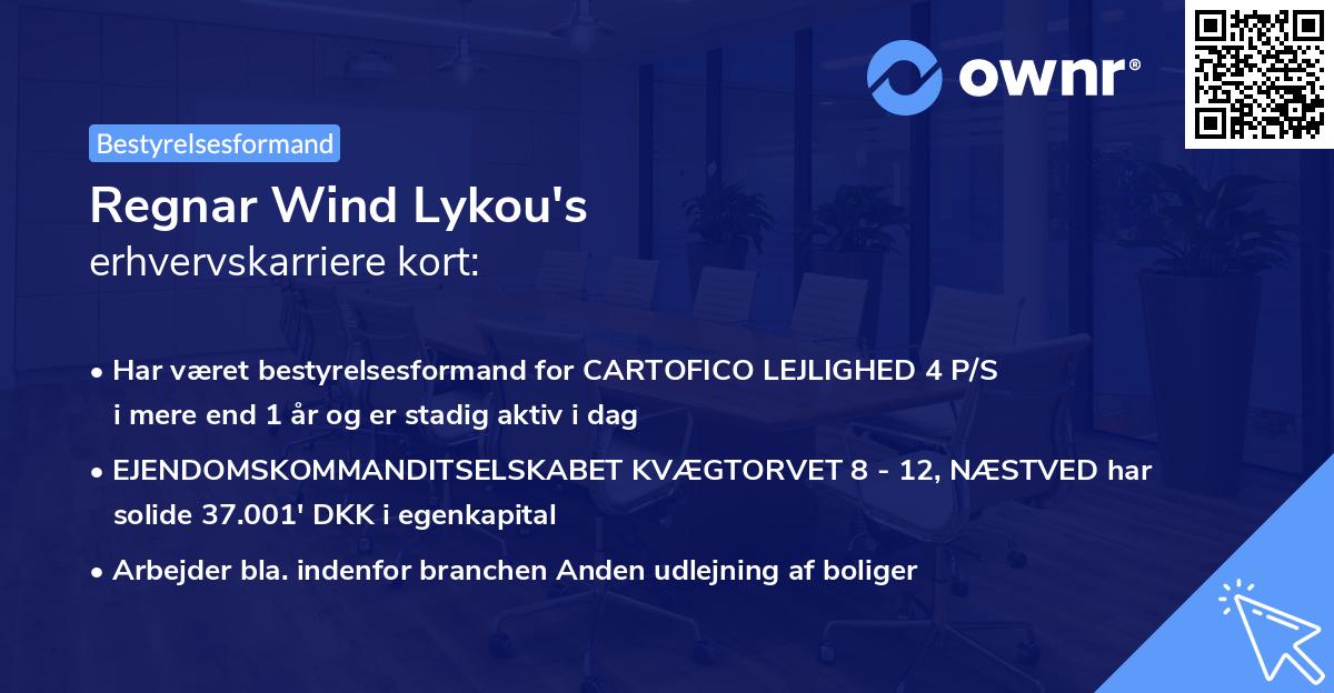 Regnar Wind Lykou's erhvervskarriere kort