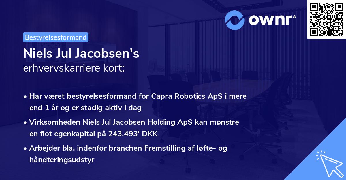 Niels Jul Jacobsen's erhvervskarriere kort