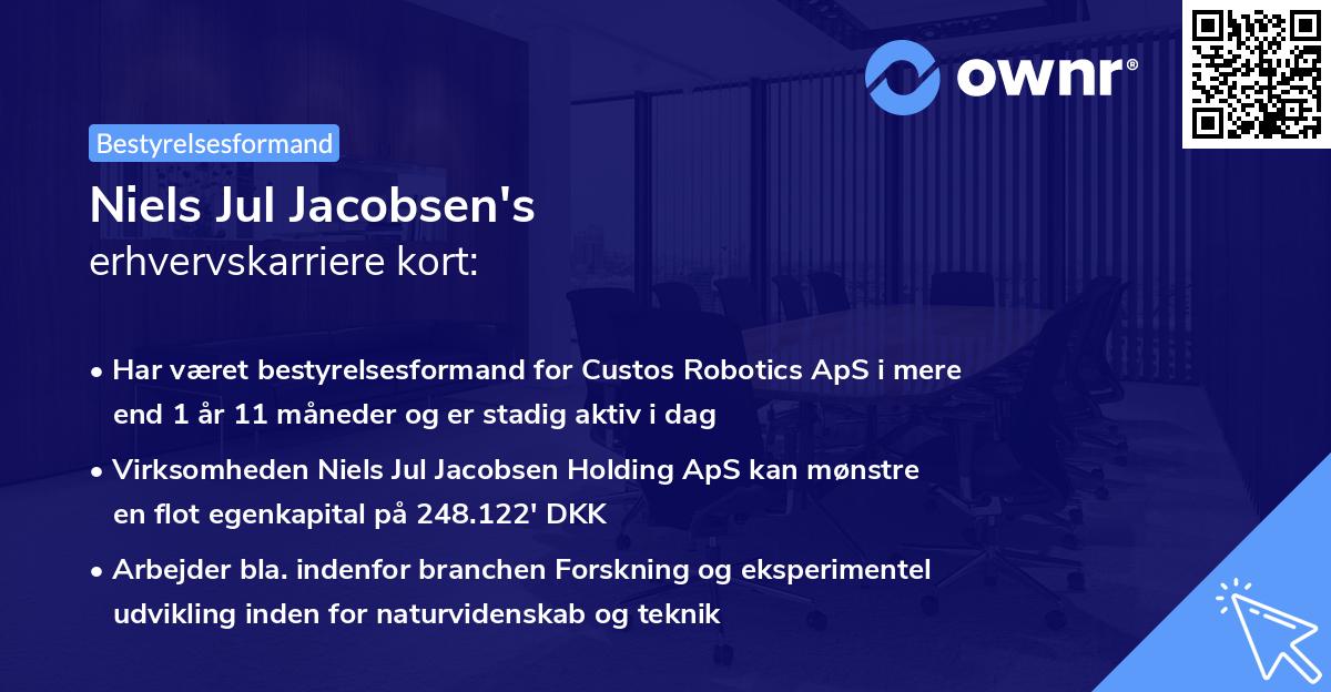 Niels Jul Jacobsen's erhvervskarriere kort