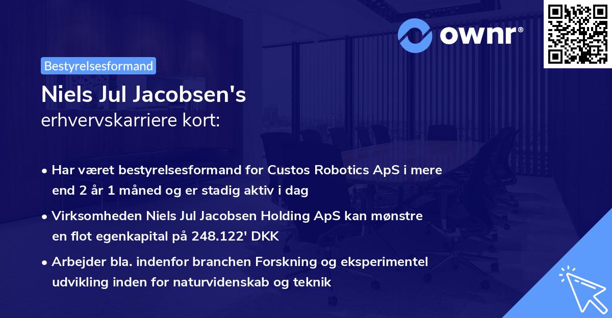 Niels Jul Jacobsen's erhvervskarriere kort