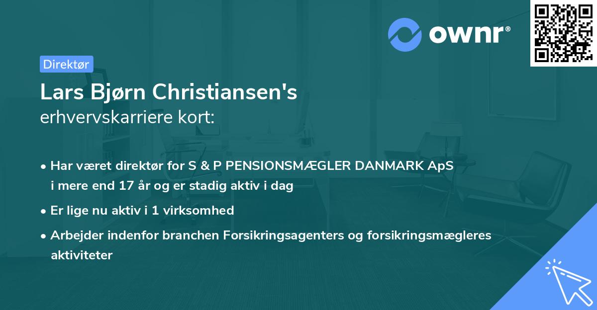Lars Bjørn Christiansen's erhvervskarriere kort