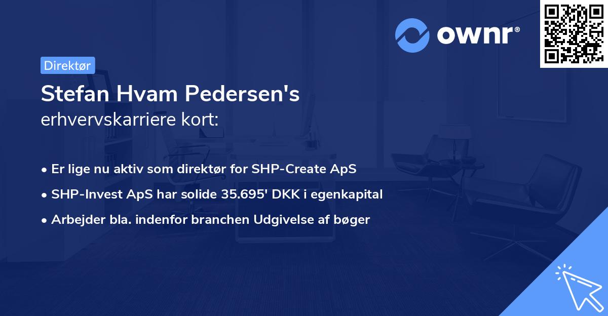Stefan Hvam Pedersen's erhvervskarriere kort