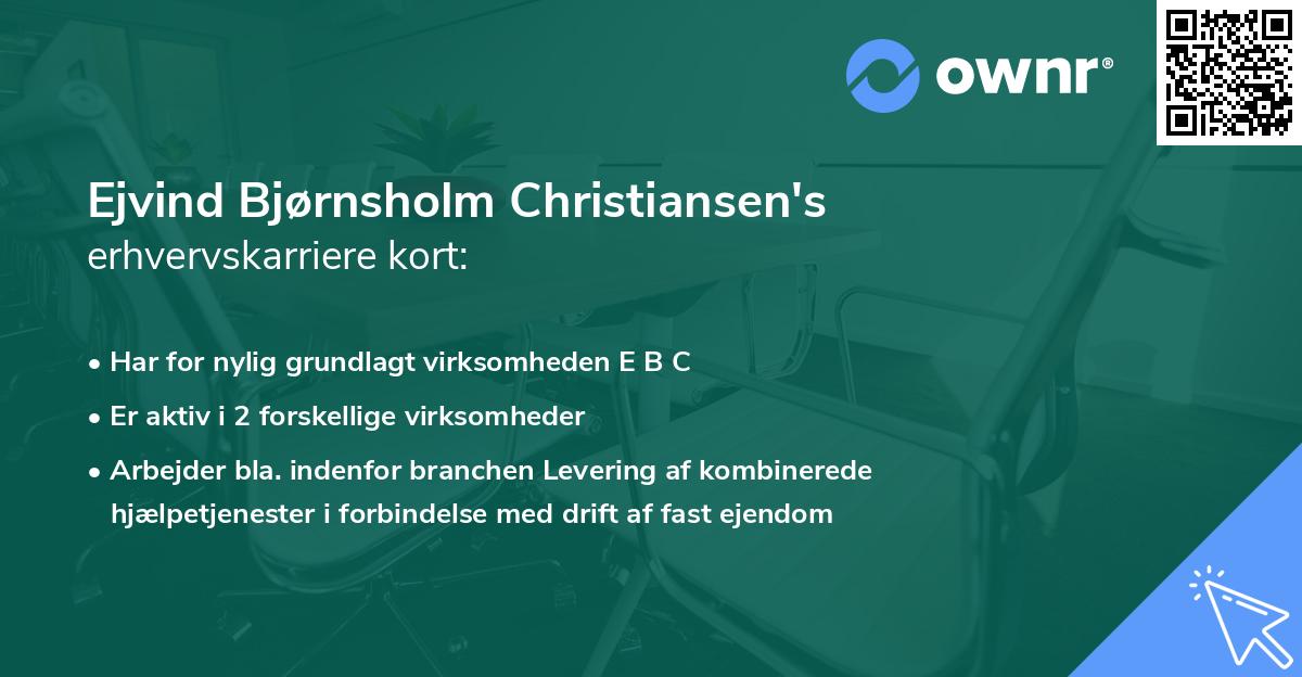Ejvind Bjørnsholm Christiansen's erhvervskarriere kort