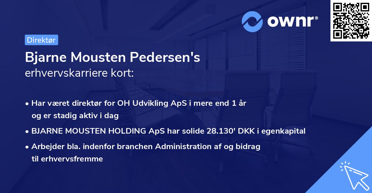 Bjarne Mousten Pedersen's erhvervskarriere kort