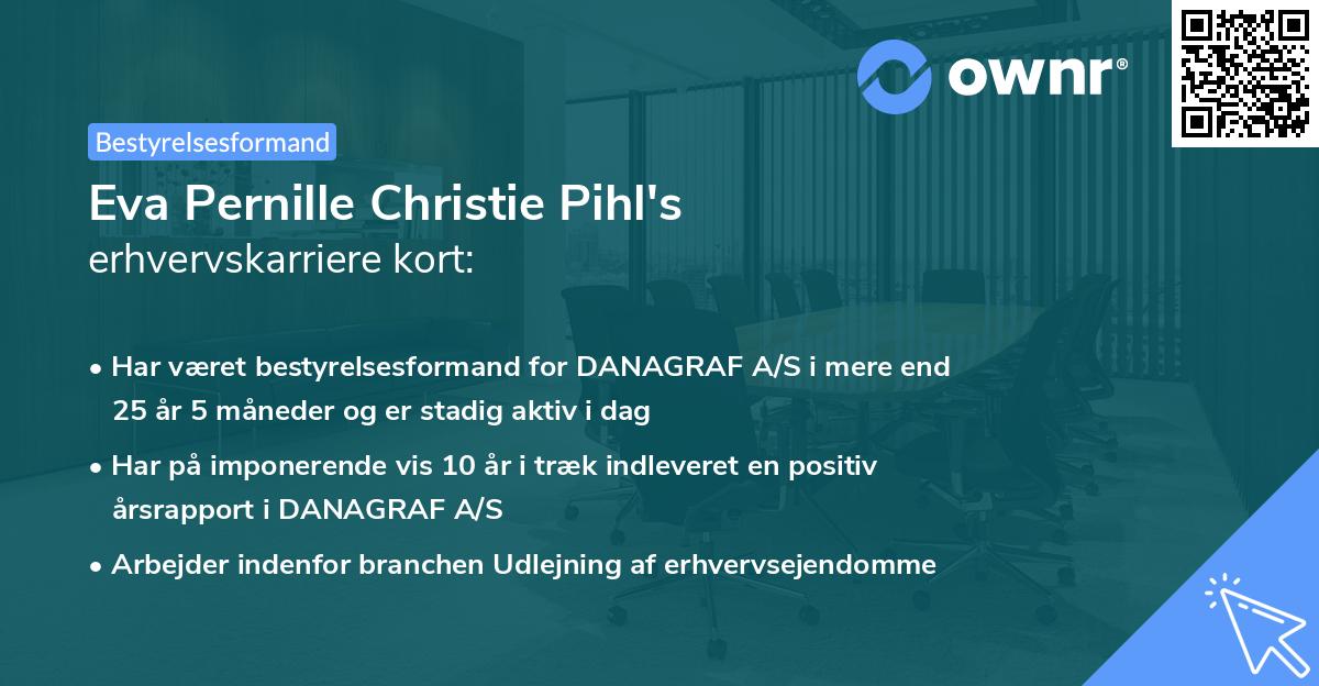 Eva Pernille Christie Pihl's erhvervskarriere kort