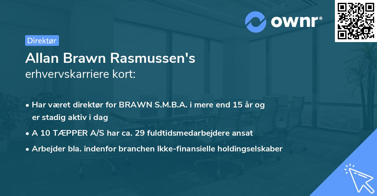 Allan Brawn Rasmussen's erhvervskarriere kort