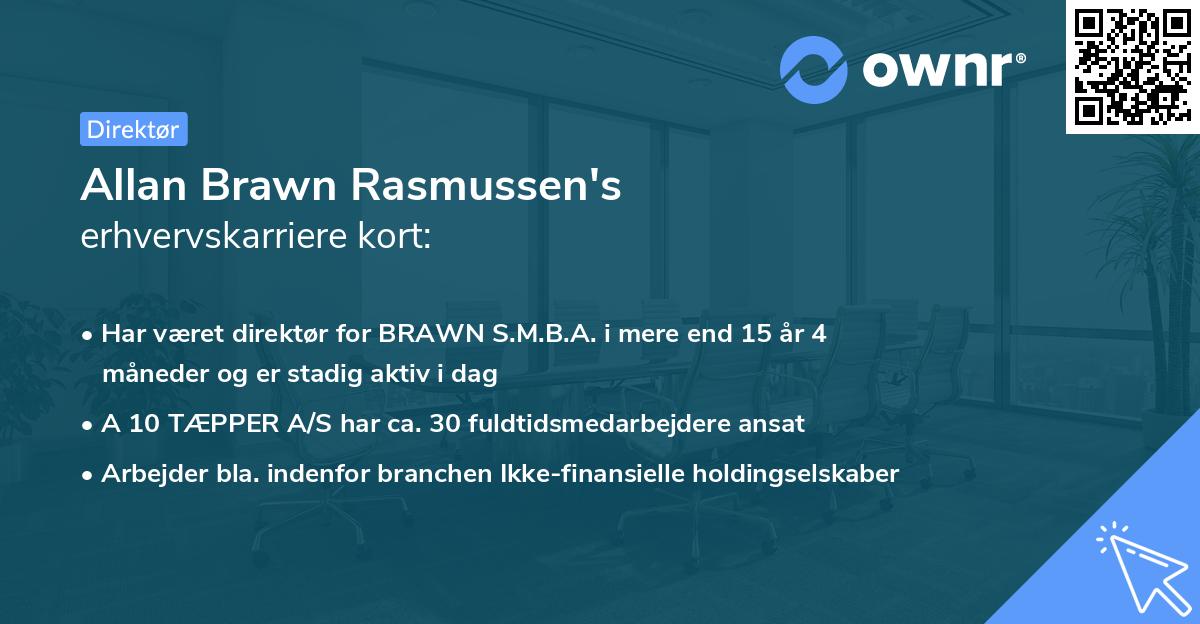 Allan Brawn Rasmussen's erhvervskarriere kort