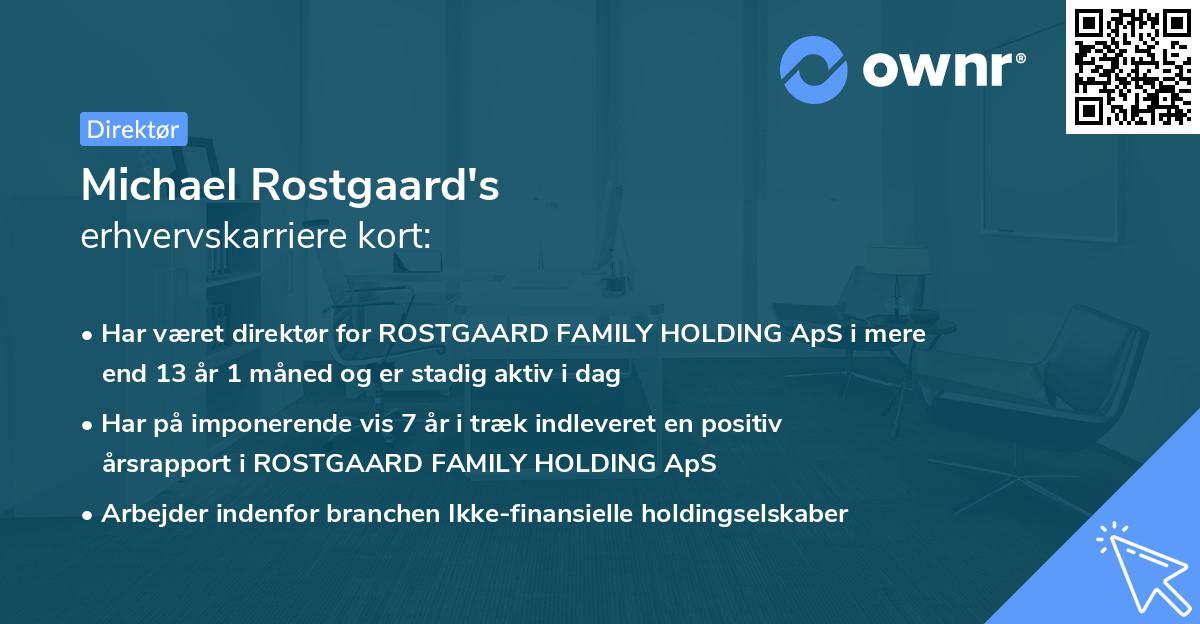 Michael Rostgaard's erhvervskarriere kort