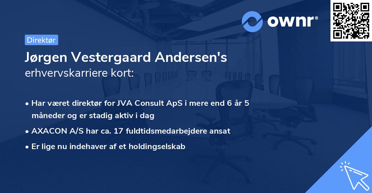 Jørgen Vestergaard Andersen's erhvervskarriere kort
