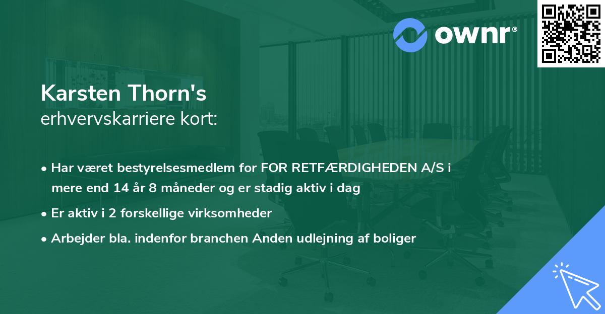 Karsten Thorn's erhvervskarriere kort