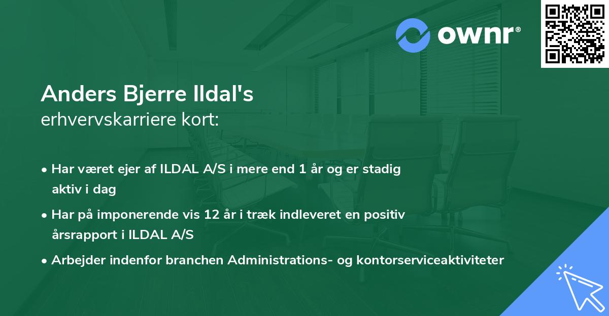 Anders Bjerre Ildal's erhvervskarriere kort