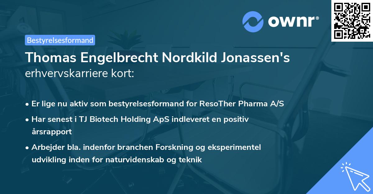 Thomas Engelbrecht Nordkild Jonassen's erhvervskarriere kort