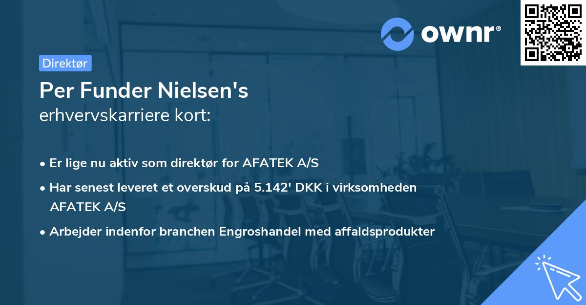 Per Funder Nielsen's erhvervskarriere kort