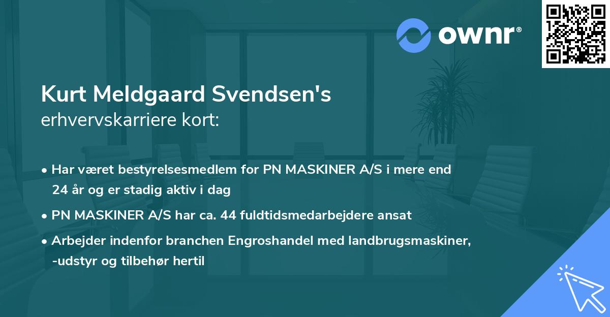Kurt Meldgaard Svendsen's erhvervskarriere kort