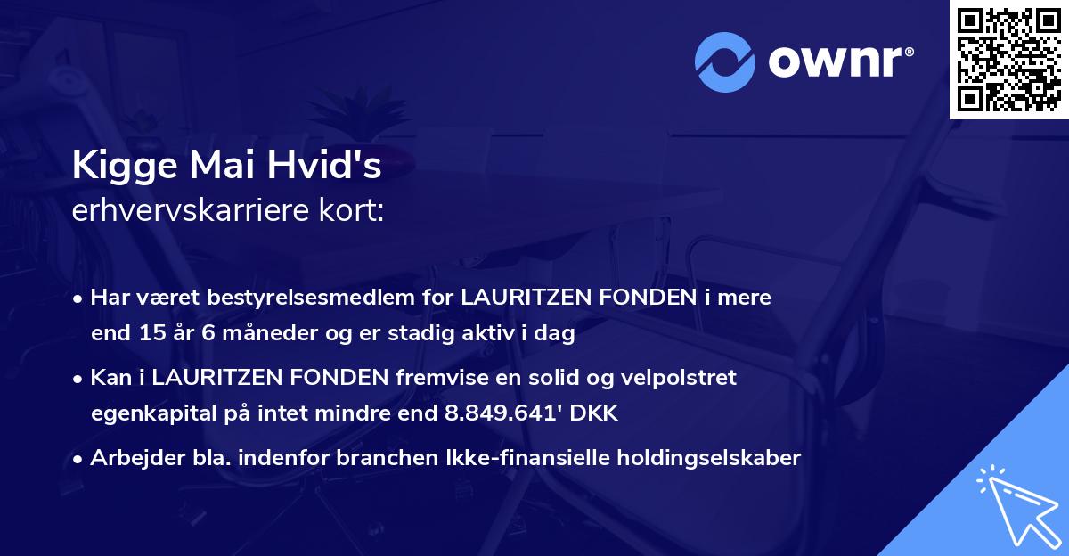 Kigge Mai Hvid's erhvervskarriere kort