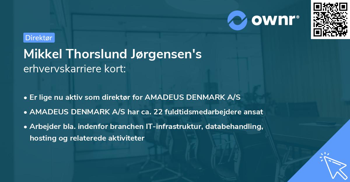 Mikkel Thorslund Jørgensen's erhvervskarriere kort