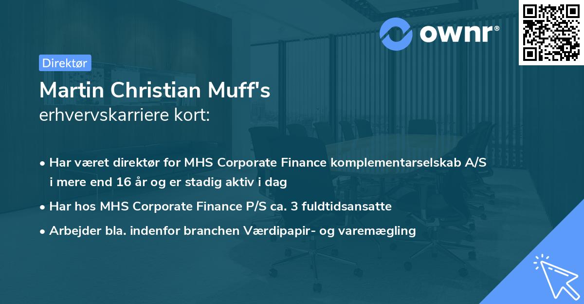 Martin Christian Muff's erhvervskarriere kort