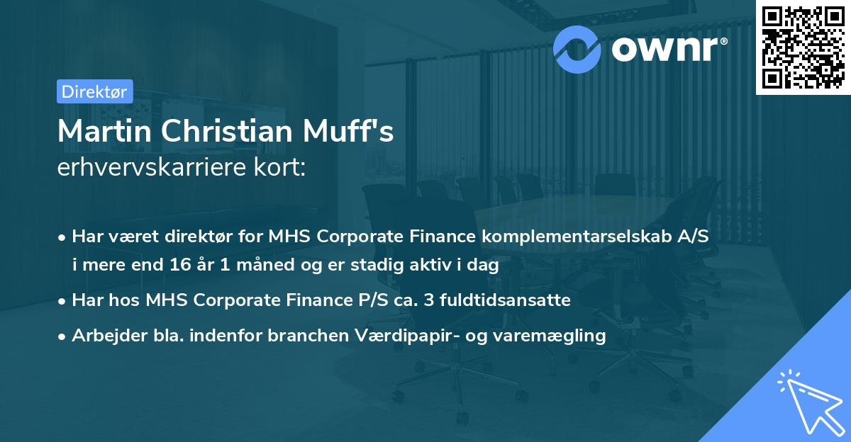 Martin Christian Muff's erhvervskarriere kort