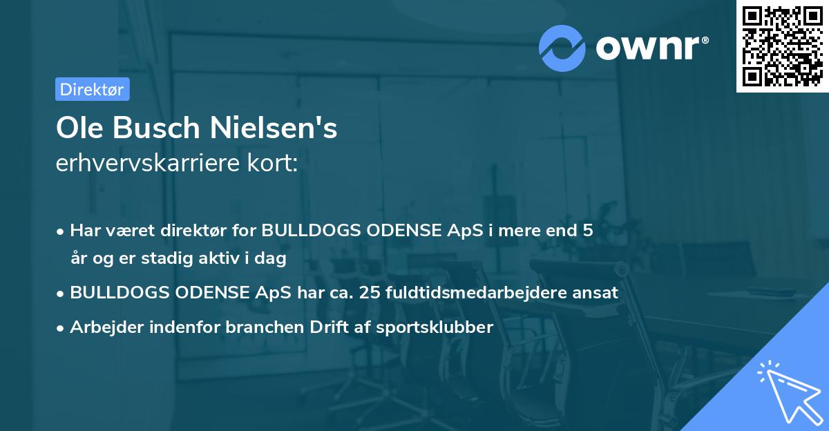 Ole Busch Nielsen's erhvervskarriere kort