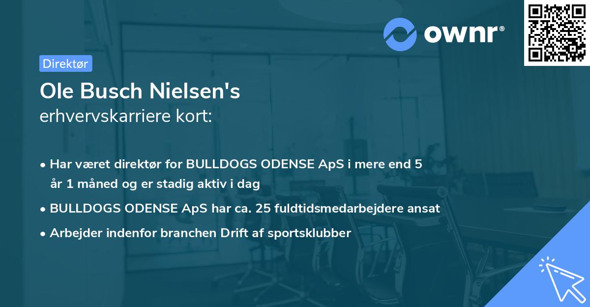 Ole Busch Nielsen's erhvervskarriere kort