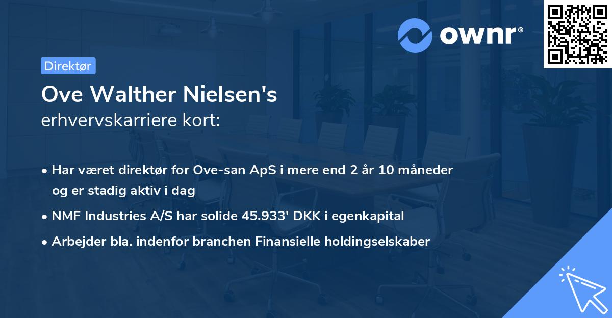 Ove Walther Nielsen's erhvervskarriere kort