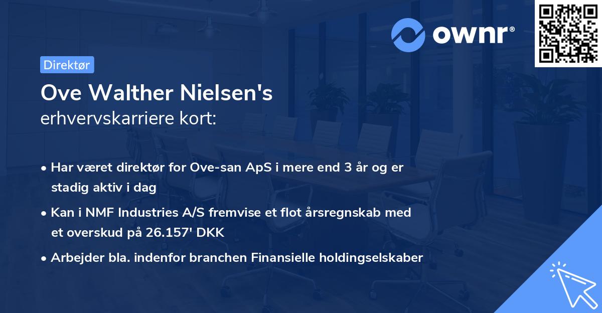 Ove Walther Nielsen's erhvervskarriere kort