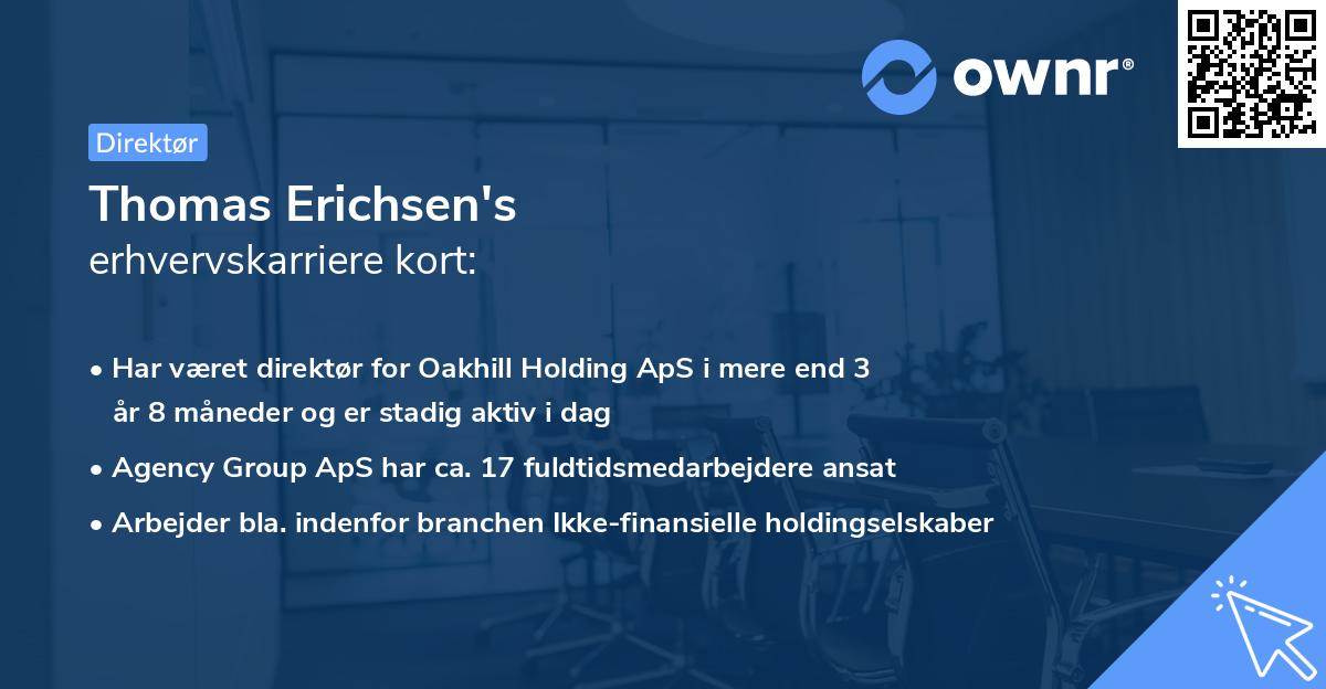 Thomas Erichsen's erhvervskarriere kort