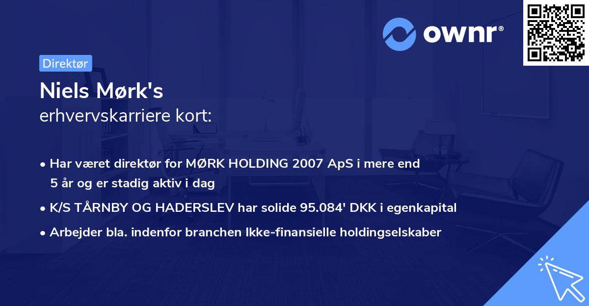 Niels Mørk's erhvervskarriere kort