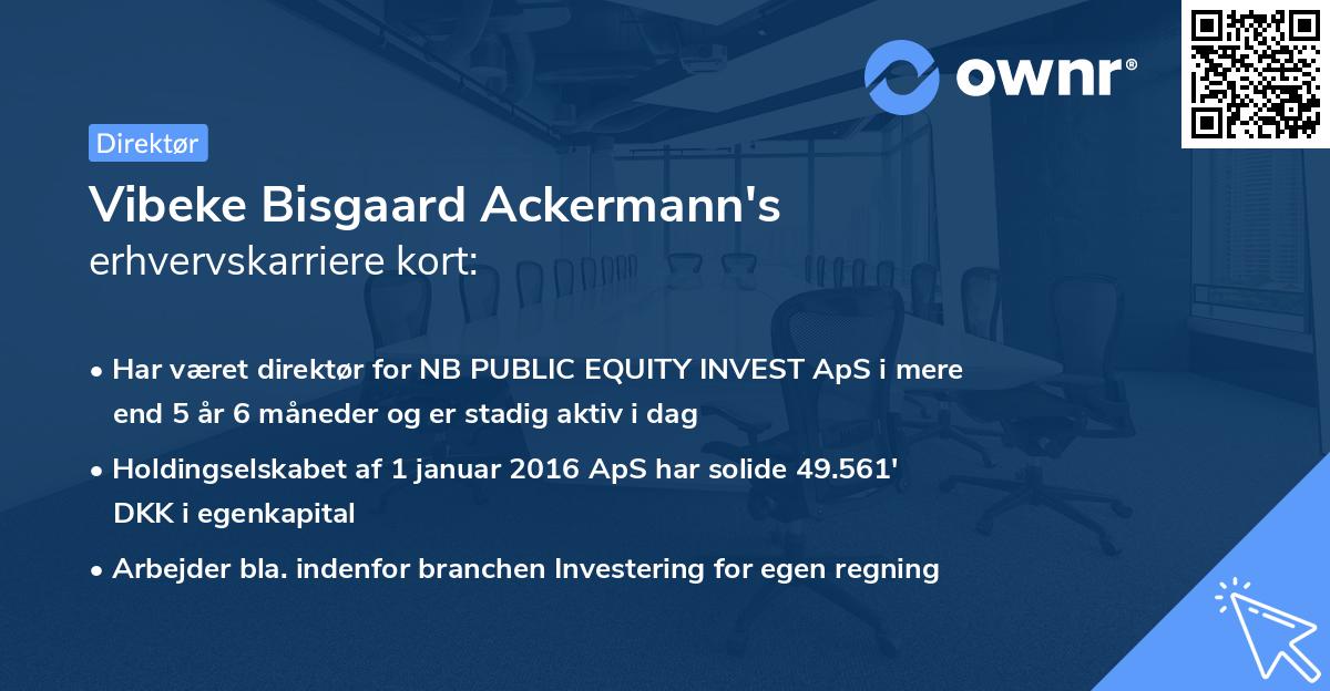 Vibeke Bisgaard Ackermann's erhvervskarriere kort