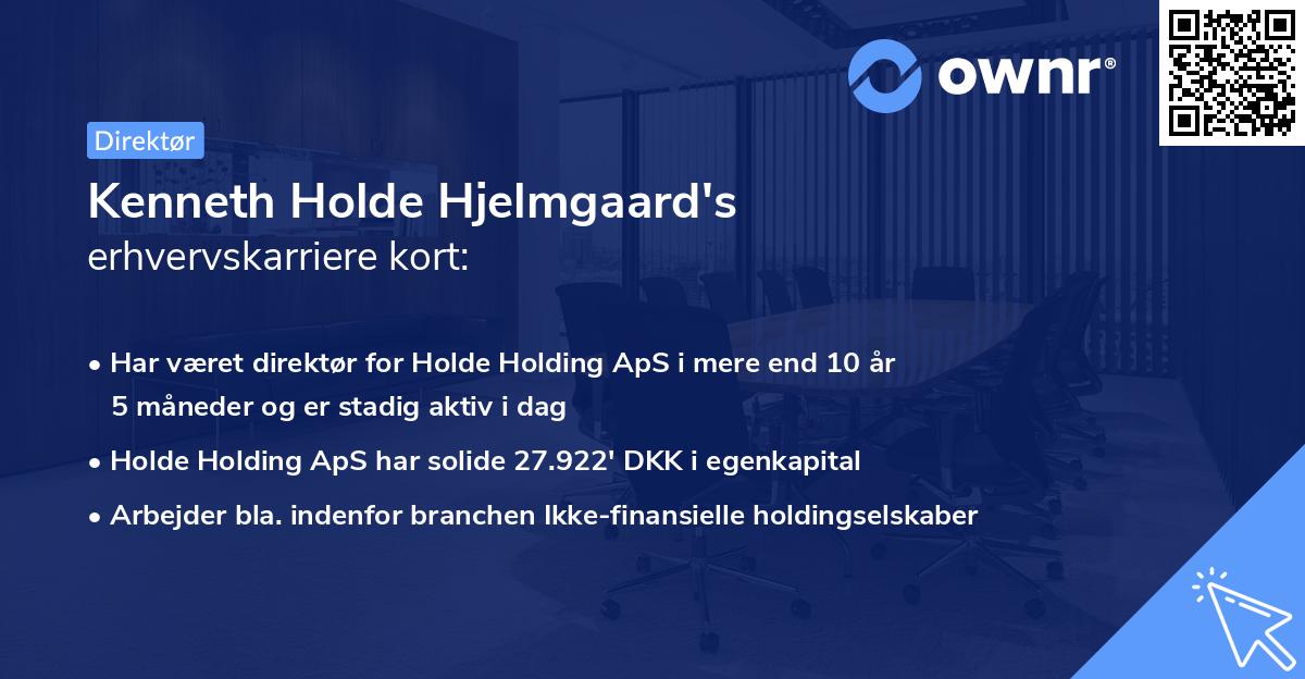 Kenneth Holde Hjelmgaard's erhvervskarriere kort
