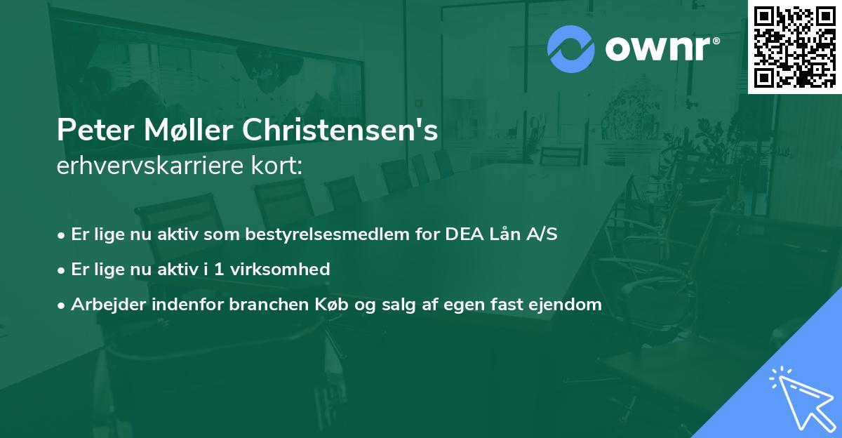 Peter Møller Christensen's erhvervskarriere kort